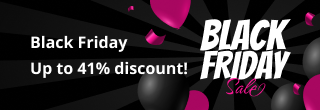 Black Friday Up to 41% discount! BLACK FRIDAY Sale!